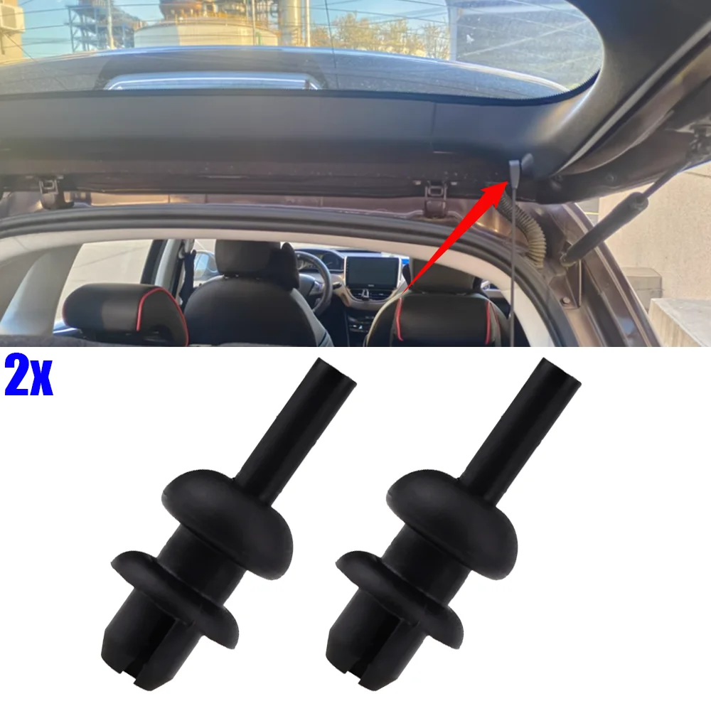 2x Auto Parcel Shelf Clip Rear Trunk Tray Boot Hook Cord String Strap Rivet New For Citroen C3 I 2002 2003 2004 2005 2006 - 2009