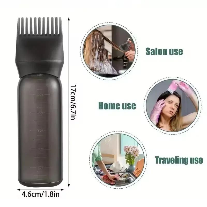 2/3pcs Silicone Shampoo Brush Head Scalp Massage Comb Dyeing Oil Applicator Bottle with Brush Hair Styling Tools Salon