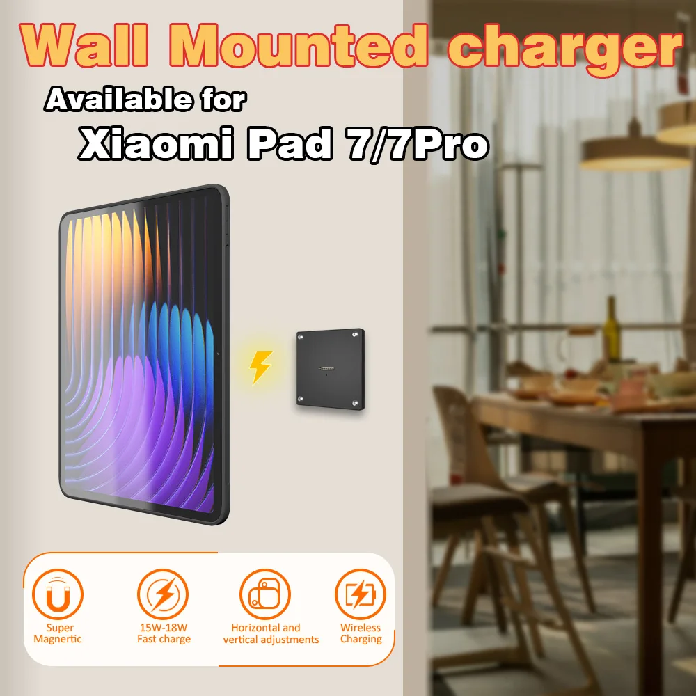 Magnetic Wall Mount with Charging Case for xiaomi pad 7 pro 18W Quick Charge Strong Magnets  in-Wall emonita