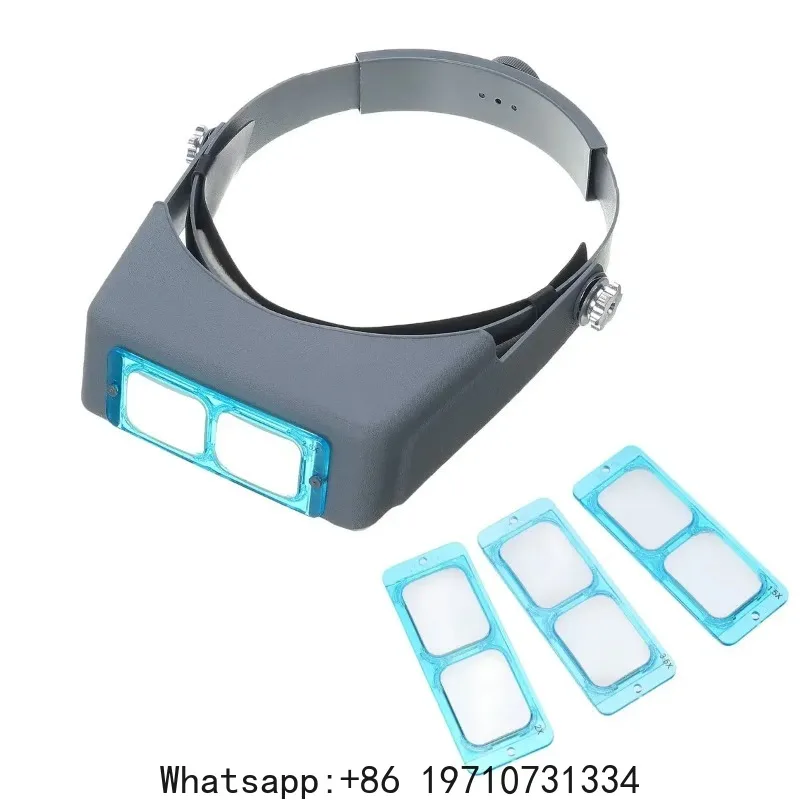 

Head Wearing Magnifier Lens Glasses Magnifying Visor Headband with 4 Lenses for Jeweler Tool Repair Reading Welding