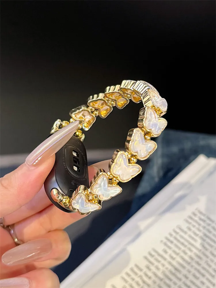 

Butterfly chain is suitable for Xiaomi Band 8Pro/9Pro，For Mi band 3/4/5/6/7，8/8NFC/9/9NFC/10/10NFC，For Redmi Watch5/4