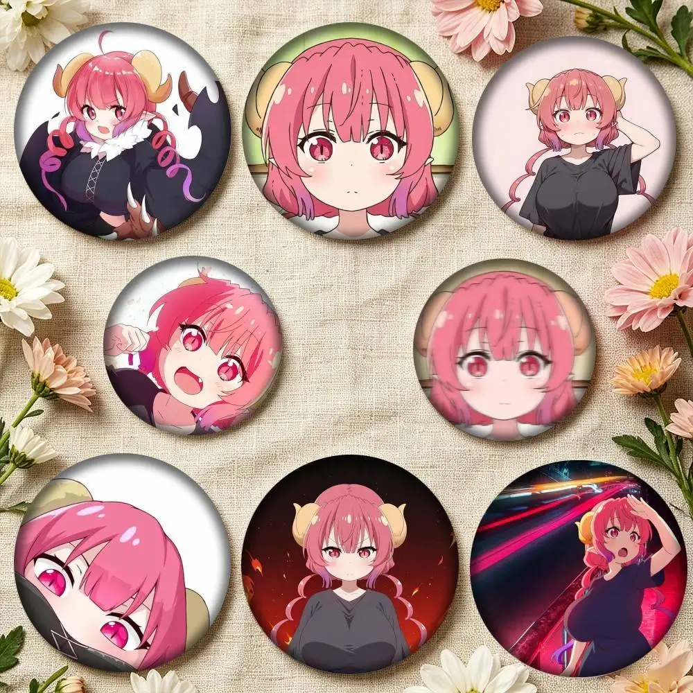 D-Dragon Maid Ilulu K-Kobayashi San  25mm 32mm 44mm 58mm 75mm Brooches Badges Pins for Accessories Gift