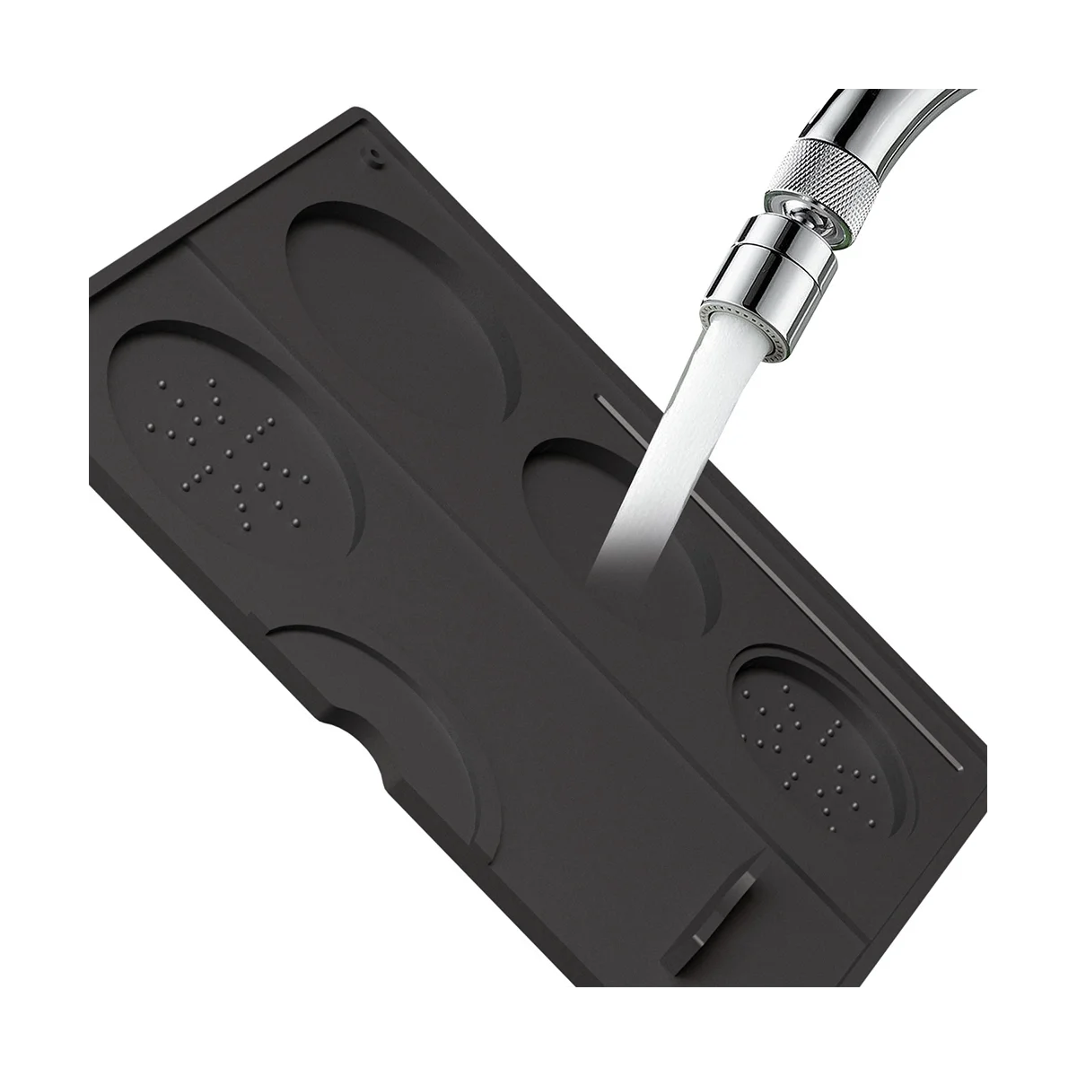 حصيرة سدادة قهوة من السيليكون الإسبريسو، محطة تامب لبار أدوات باريستا، ملحقات الإسبريسو - أسود