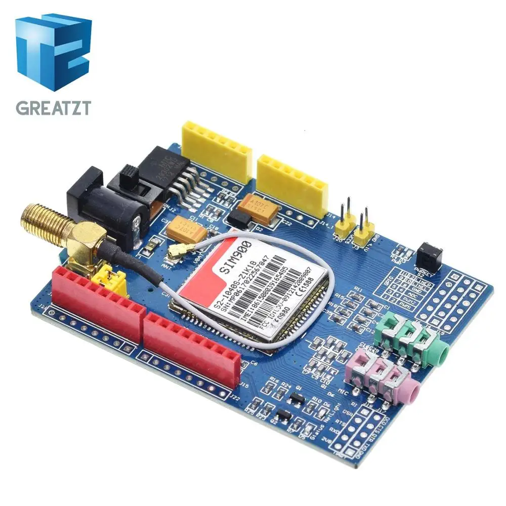 GREATZT 1 шт. SIM900 850/900/1800/1900 МГц GPRS/GSM комплект модуля макетной платы для Arduino