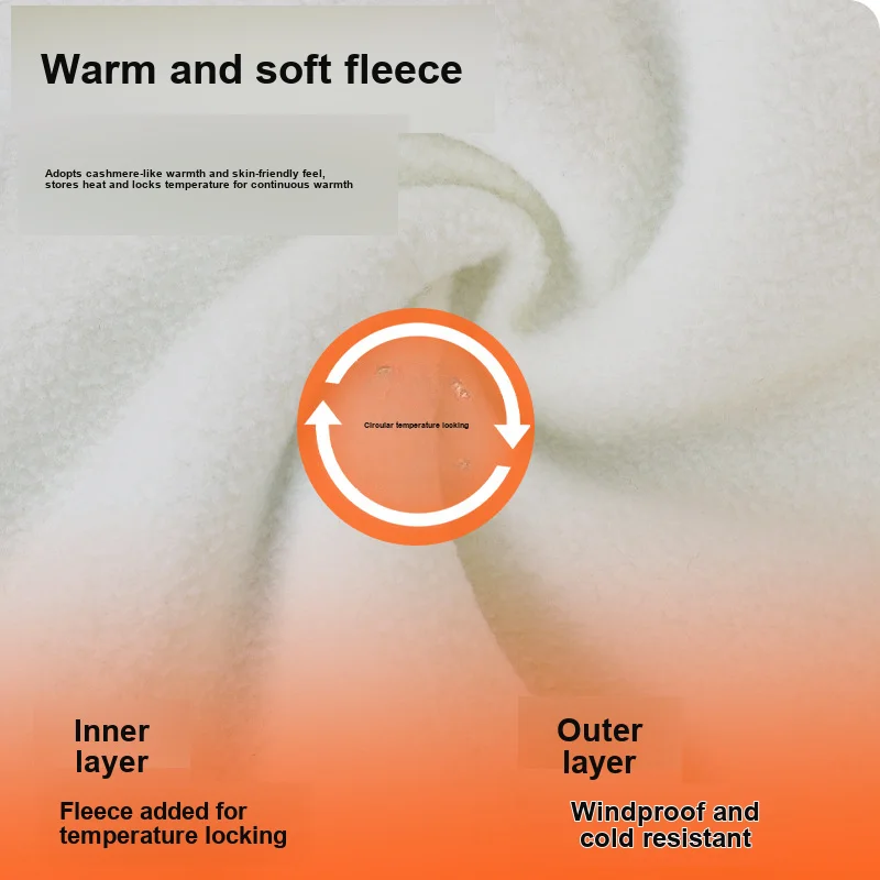 Cold Resistant Hearing Protection Fleece Lined Winter Protective Hat Adjustable Buckle Thickened Warm Faux Cashmere Ear Cover