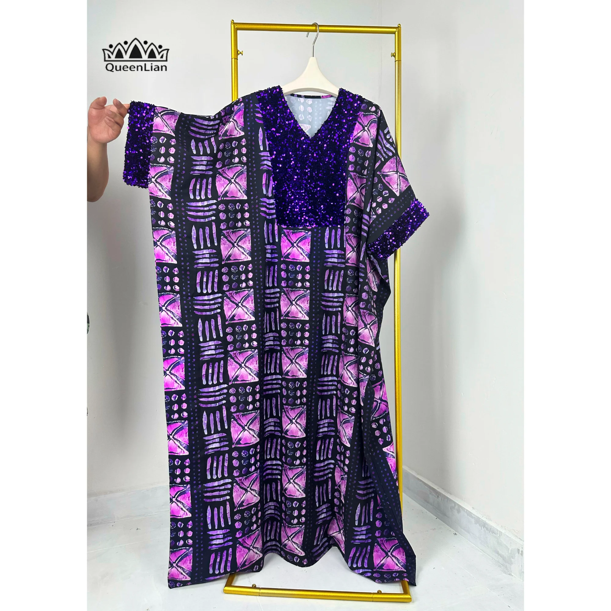 Free Size Robe De Soiree Femme Longue Chic African 2-pieces  Dress with Scarf  Women for Party Embroidery Traditional Clothing