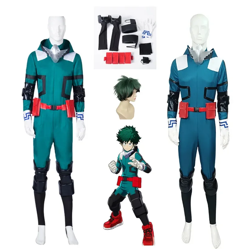 Anime My Hero Academia Midoriya Izuku Cosplay Costume Aldult Unisex Jumpsuits Accessories Combat Uniform Halloween Suit