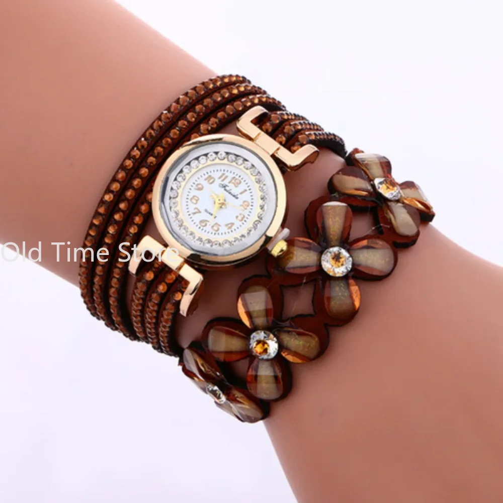 Fashion White Chimes Diamond Leather Bracelet Lady Woman\'s Wrist Top Style Watches For Elegant Women Fashionable Delicate часы