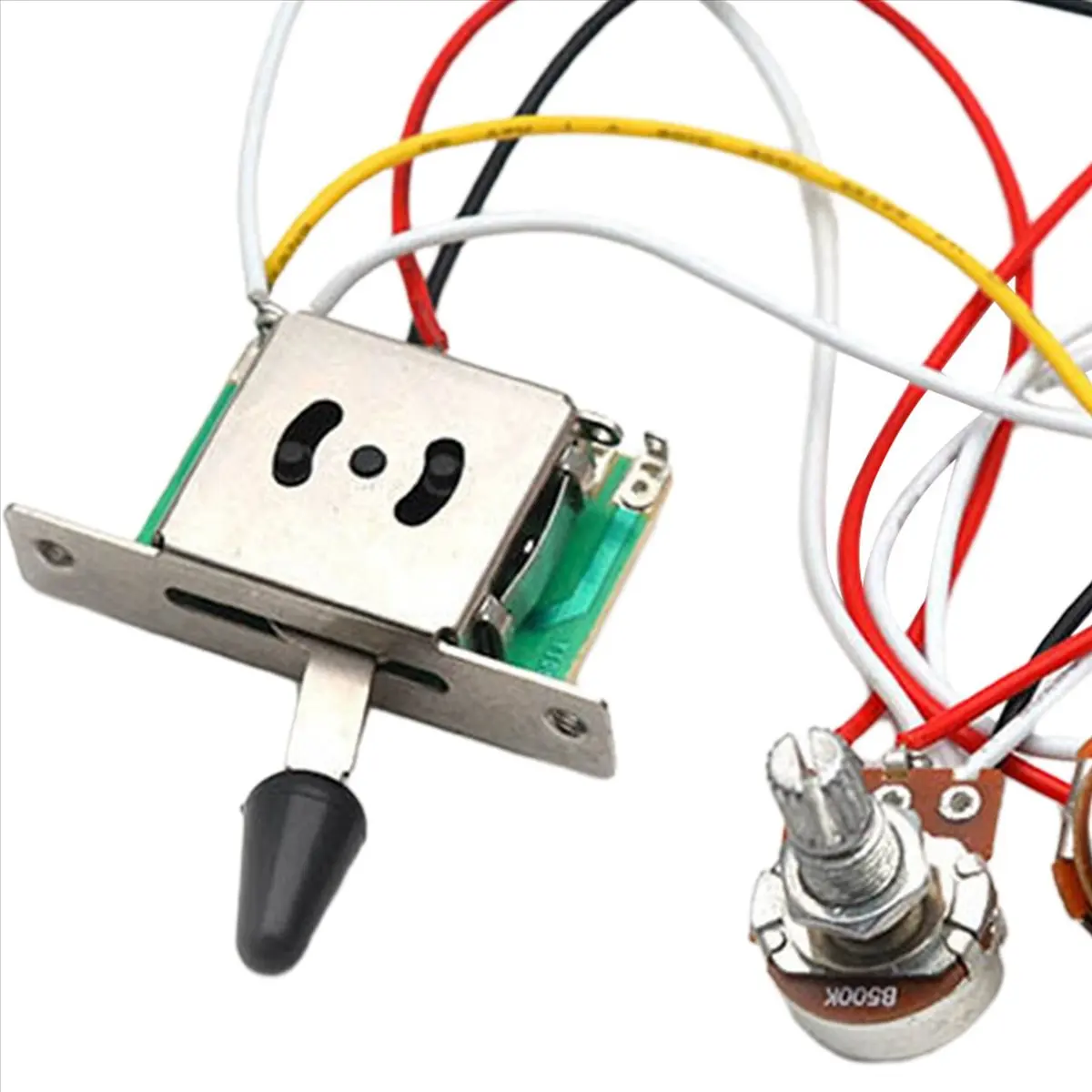 

Y279A HOT Guitar Wiring Harness Prewired 3X 500K Pots 1 Volume 2 Tone Control Knobs 5 Way Switch,Electric Guitar Parts
