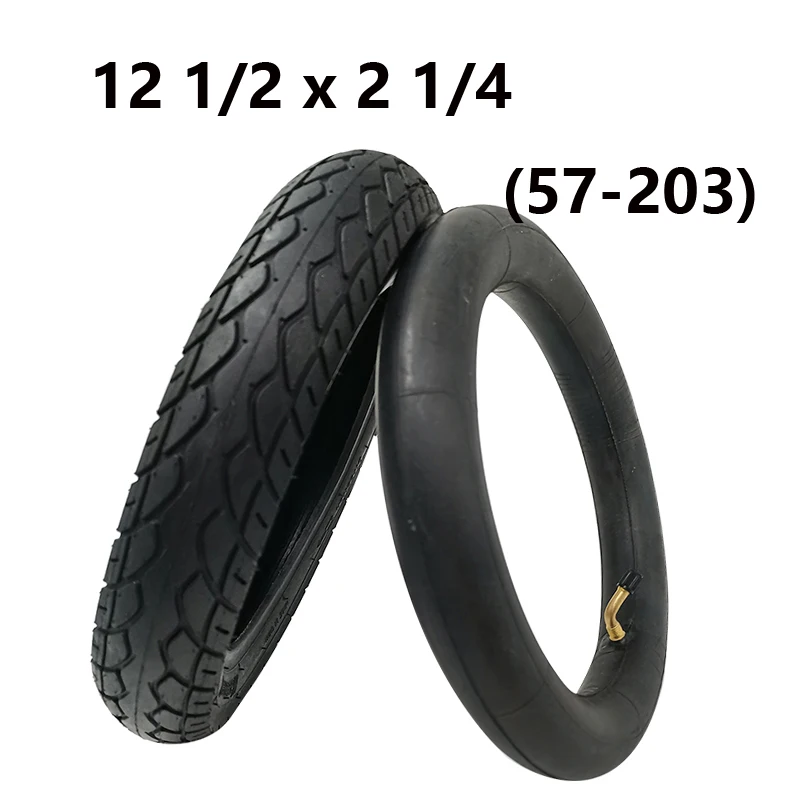 （57 -203）12 1/2 X 2 1/4 for Bike Stroller Urban Many Gas Electric Scooter Tire Set 12 Inch Tube Tire 12 1/2X2 1/4