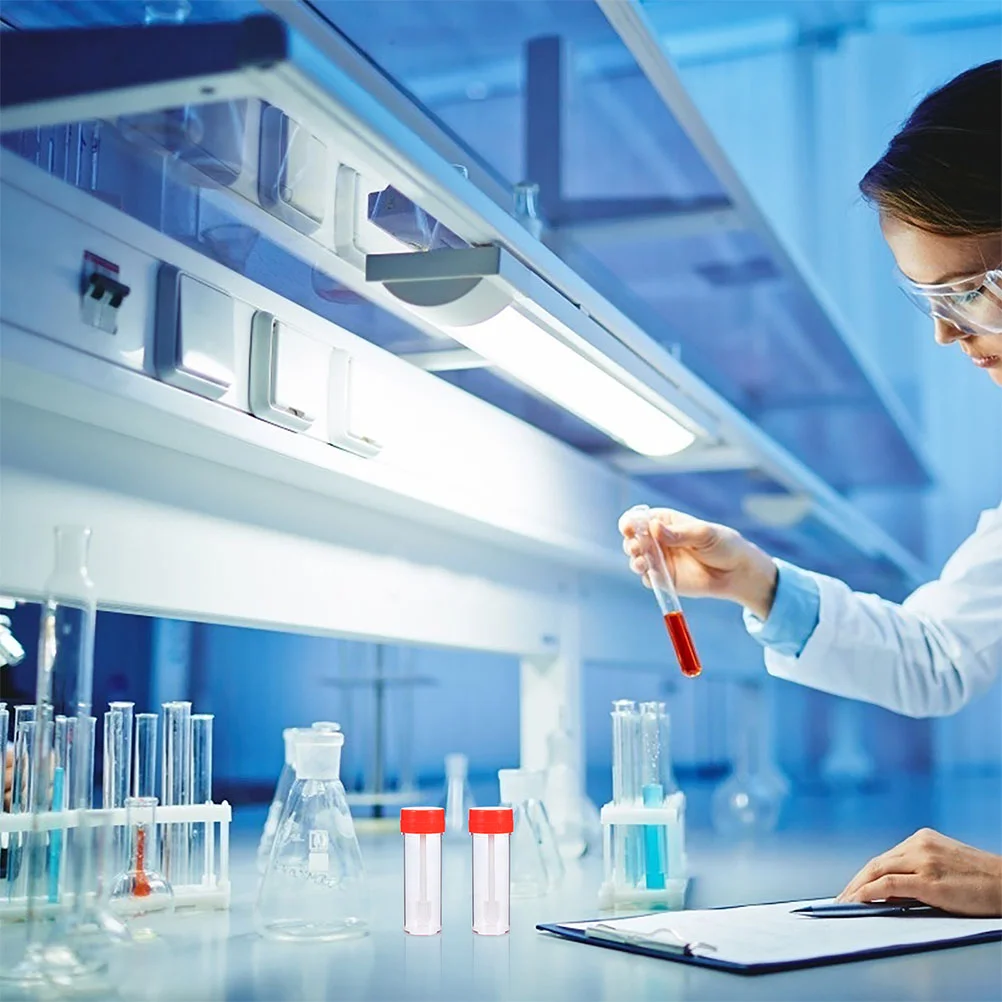 12 Pcs Stool Sampling Tube Specimen Container Plastic Sample Storage Tubes Testing Portable Single Use