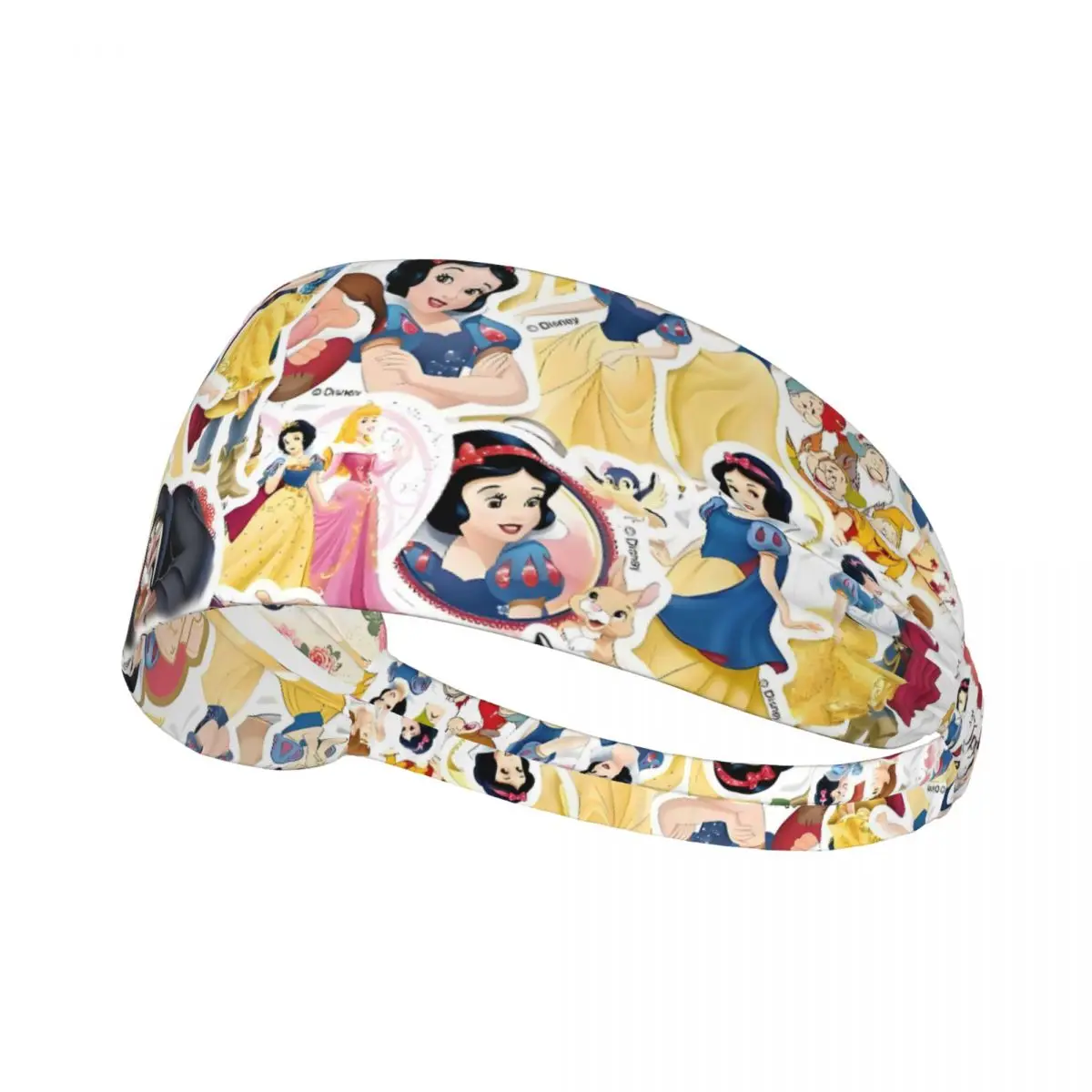 

Custom Anime Snow White Workout Sweatbands Women Men Non Slip Quick Drying Cartoon Fantasy Film Headband Yoga