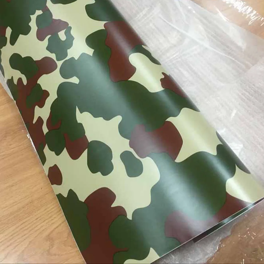 Wholesale 1.52*30M(5FTX98FT)/Roll Forest Camouflage Vinyl film with air free bubbles Camouflage car sticker for car decoration