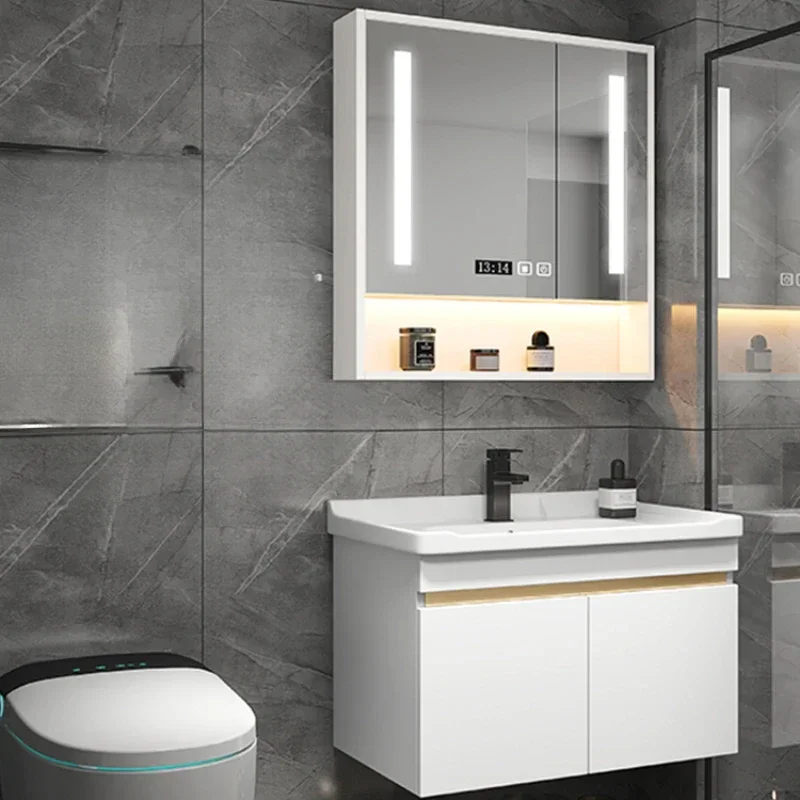 Organizers Washhand Stand Bathroom Furniture Sets Luxury Full Modern Improvement Shower Washbasins Hovedskapet Complete Corner