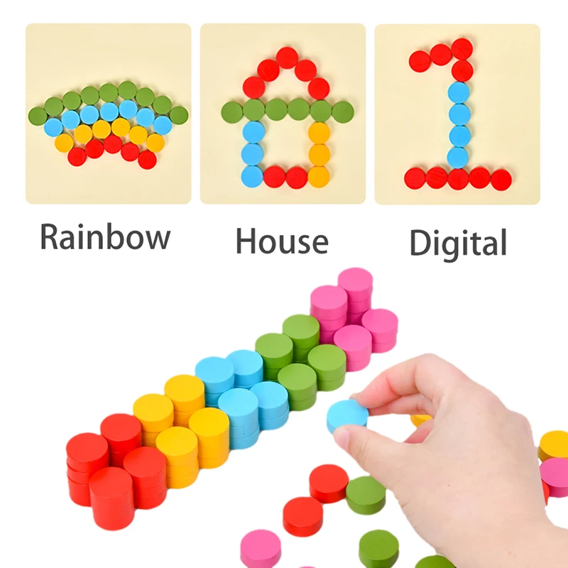 Novo jogo infantil montessori, blocos educativos, jogo de eliminação, pensamento lógico, xadrez, brinquedos de madeira, placa de classificação de cores, brinquedos de quebra-cabeça