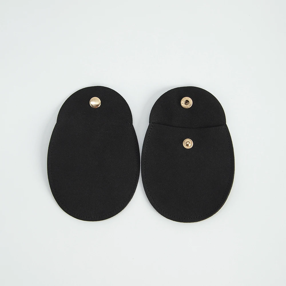 5Pcs Lovely Ellipse Microfiber Snap Pouches Portable Mini Jewelry  Bags for Earrings Rings & Tiny Accessories for Daily Carry