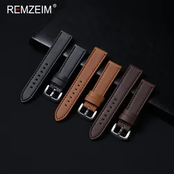 Women's and Men's Wrist Bracelets 18mm 20mm 22mm 24mm Straps Retro Leather Replacement Watch Bands Black Brown Watch Accessories