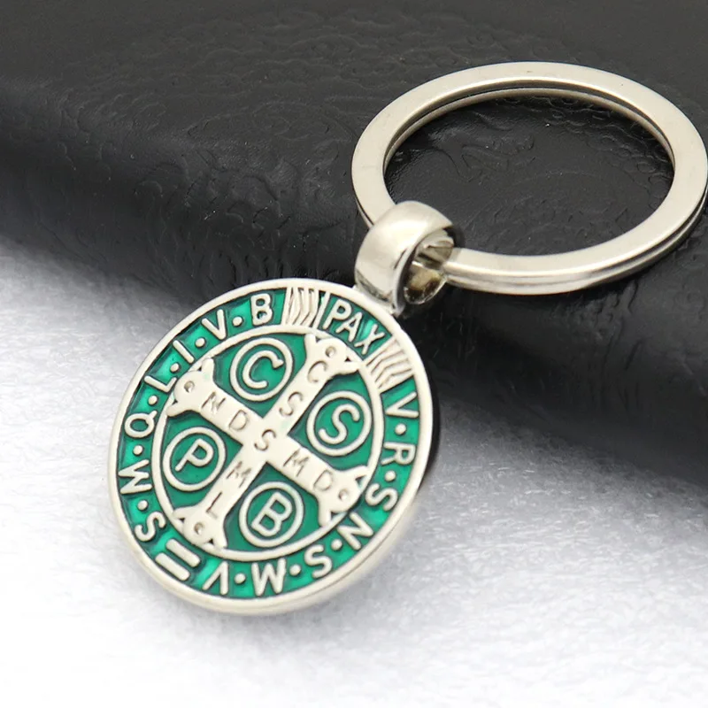 Catholic Christ Jesus Religion Saint Benedict Cross Jewelry Necklace Pendant Car Bag Keychain Pendant Key Chain Wholesale