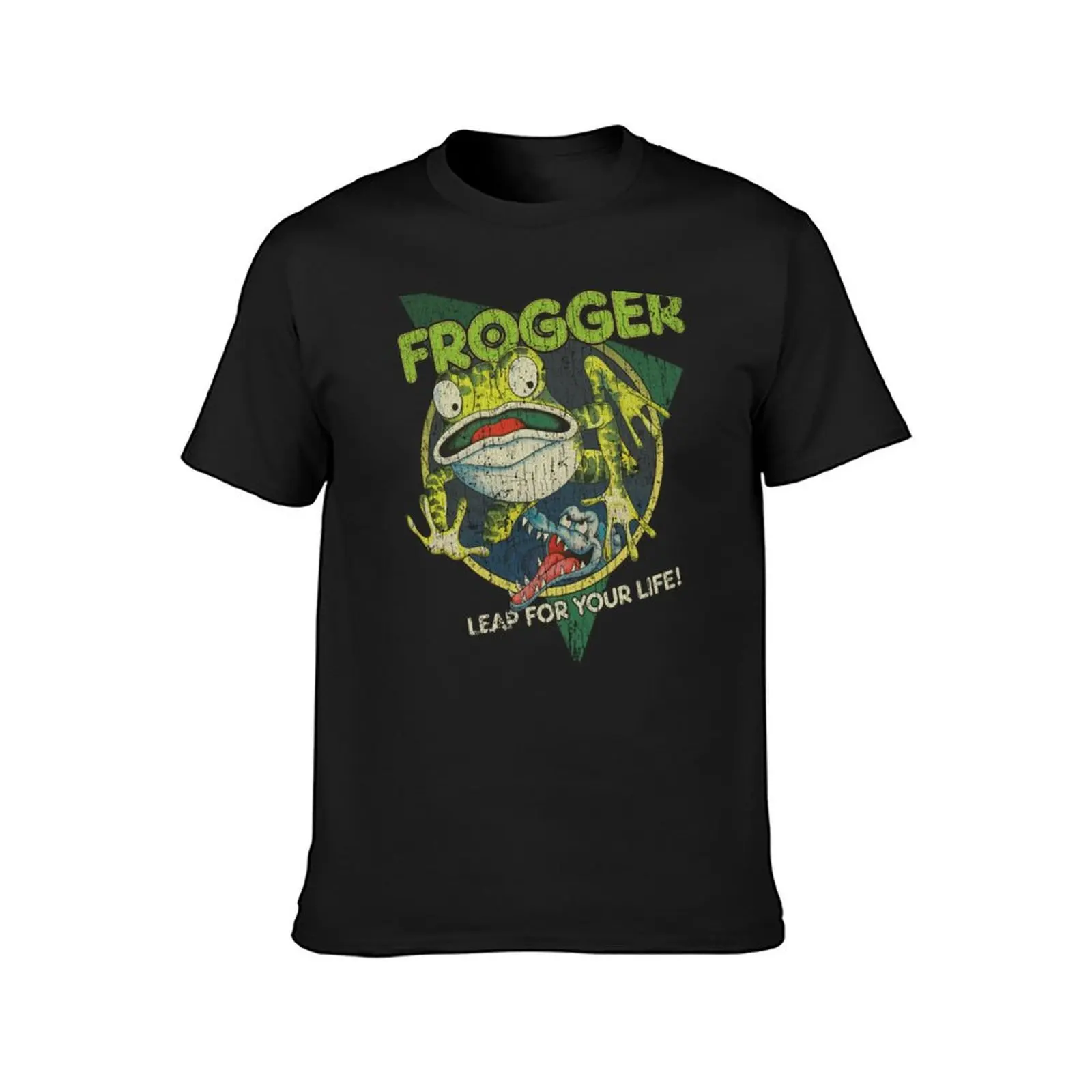 Frogger Leap For Your Life 1981 T-Shirt boys animal print Short sleeve tee sweat quick-drying mens white t shirts