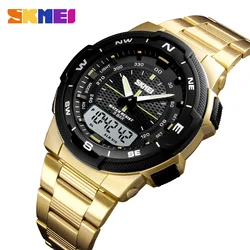 SKMEI 1370  Men Fashion Sport Quartz Clock Mens Watches Luxury Full Steel Business Waterproof Watch Relogio Masculino Watch