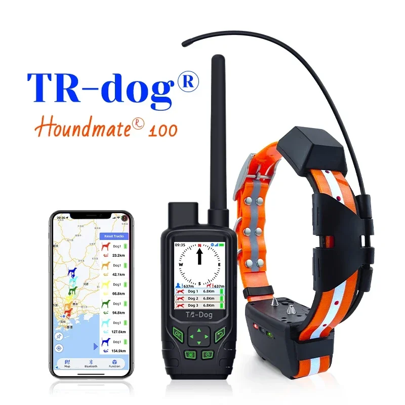 TR-dog Houndmate 100 Hot Waterproof Gps Real Time Tracker Hunting Dog Pet Tracker Gps Tracker Portable