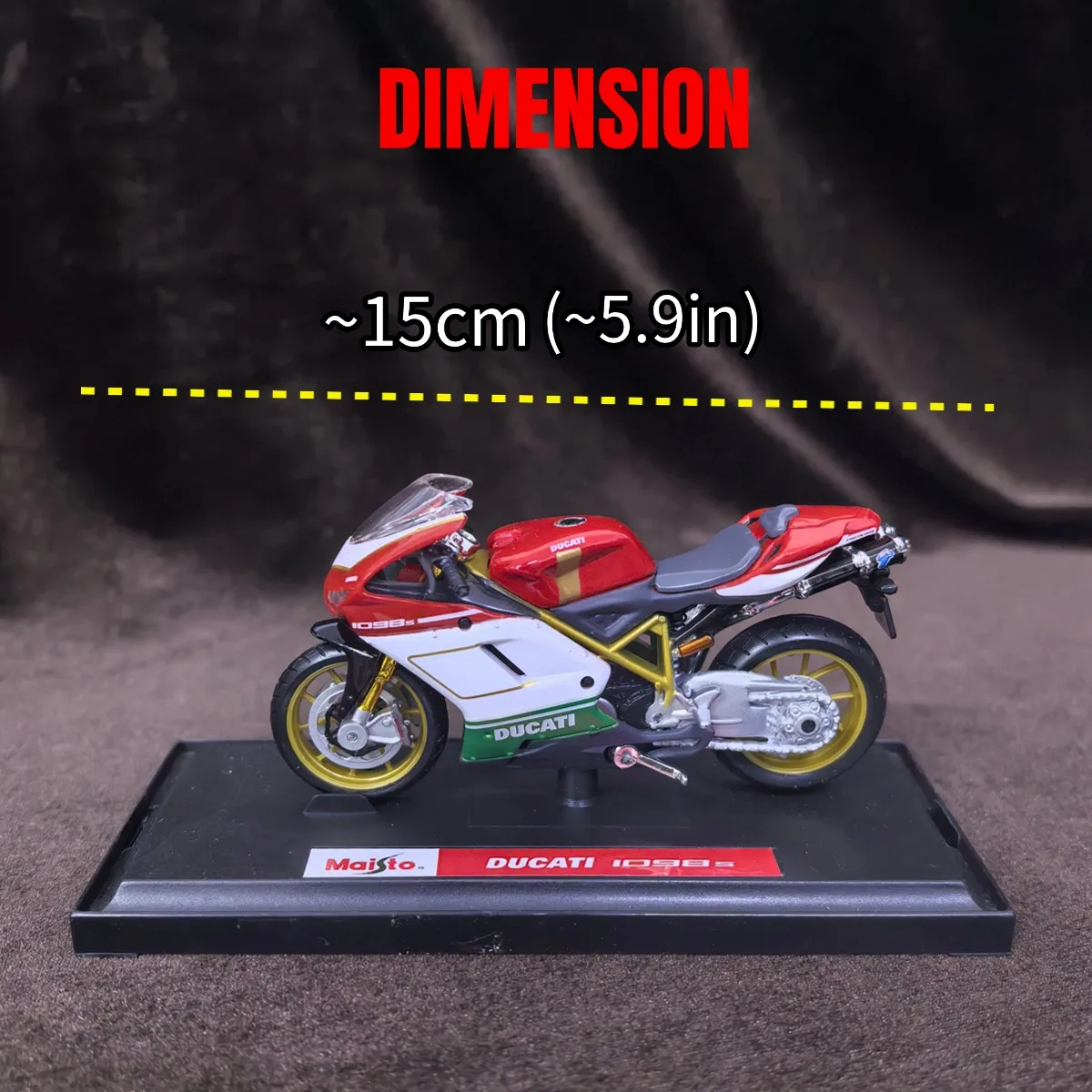 Limitado escala 1:18 ducati 1098s mini modelo de motocicleta, réplica de carro em miniatura brinquedo de presente de natal para crianças