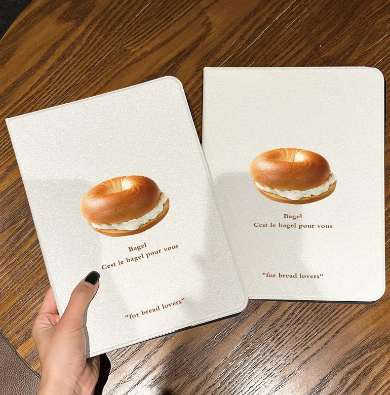 Personalized English Niche Bagel Bread For iPad Pro 13 11 M5 M4 M3 M2 Air 3 2 1 11th A16 12.9'' 10 9 8 5 Th Mini 7 6 5 4 Case