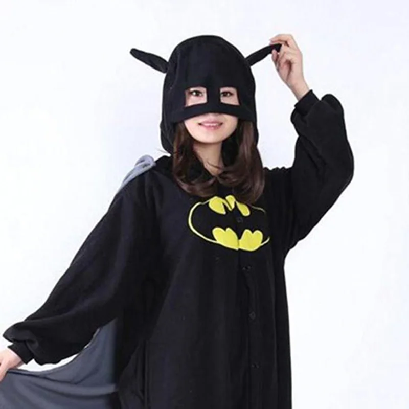 Batman Cartoon Macacão Pijama para Homens e Mulheres, Anime Cosplay, Halloween, Casal, Trajes de Festa, Presentes de Aniversário