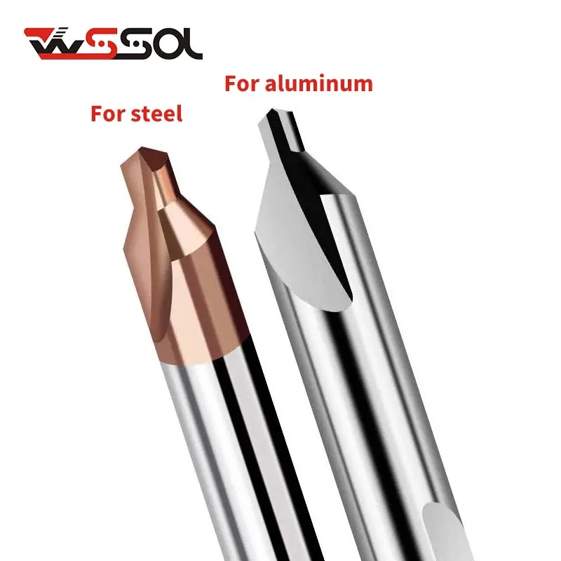 Broca central de cabeça dupla de carboneto HR60 Broca central de aço de tungstênio