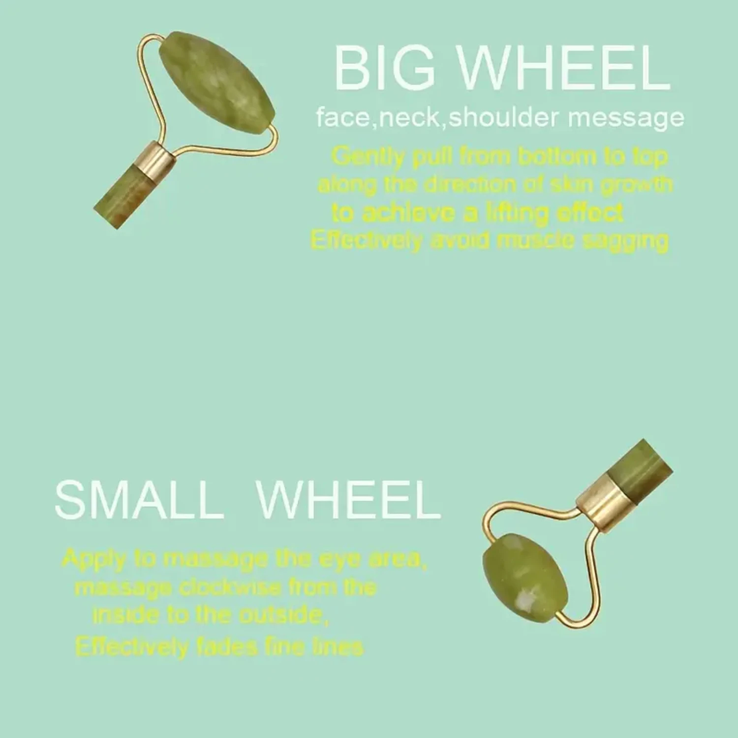 천연 옥 롤러 얇은 얼굴 마사지 도구 세트 천연석 리프팅 슬림 페이셜 Gua Sha 보드 안티 에이징 주름 롤러