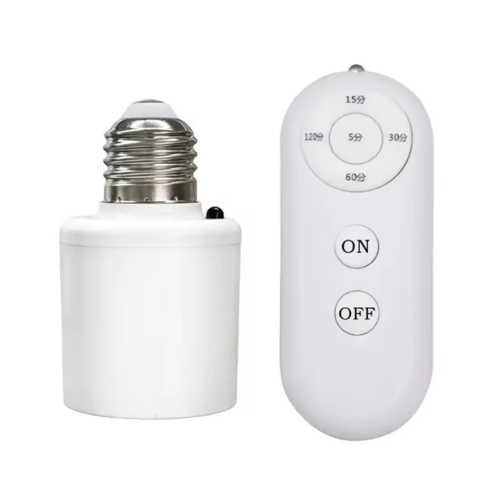 

New E27 Smart Timer Switch Lamp Holder Wireless Remote Control Timer Switch Lamp Base AC85-265V Household Smart Bulb Holder