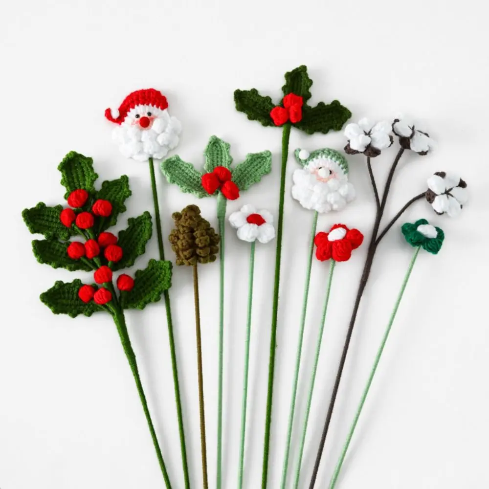 

Simulated Flower 3D Christmas Bookmark Flower Book Clip Book Paginator Santa Claus Bookmarks Weaved Book Page Marker