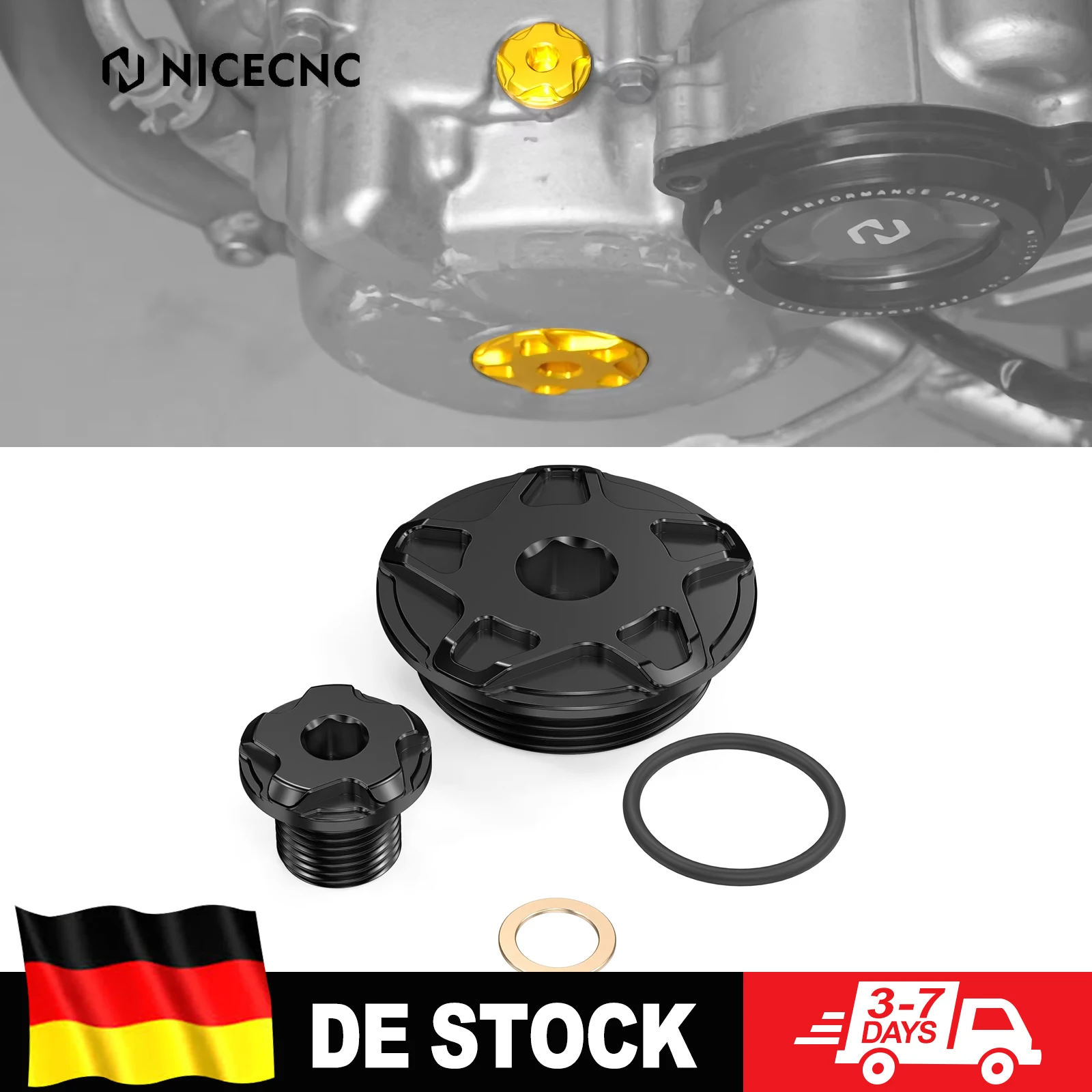 NICECNC für Suzuki DRZ400SM DRZ400S DRZ400E DRZ400 DR-Z 400 400E 400S 400SM 2000-2024 09259-36016-20H Motorsteuerungs-Steckbolzen
