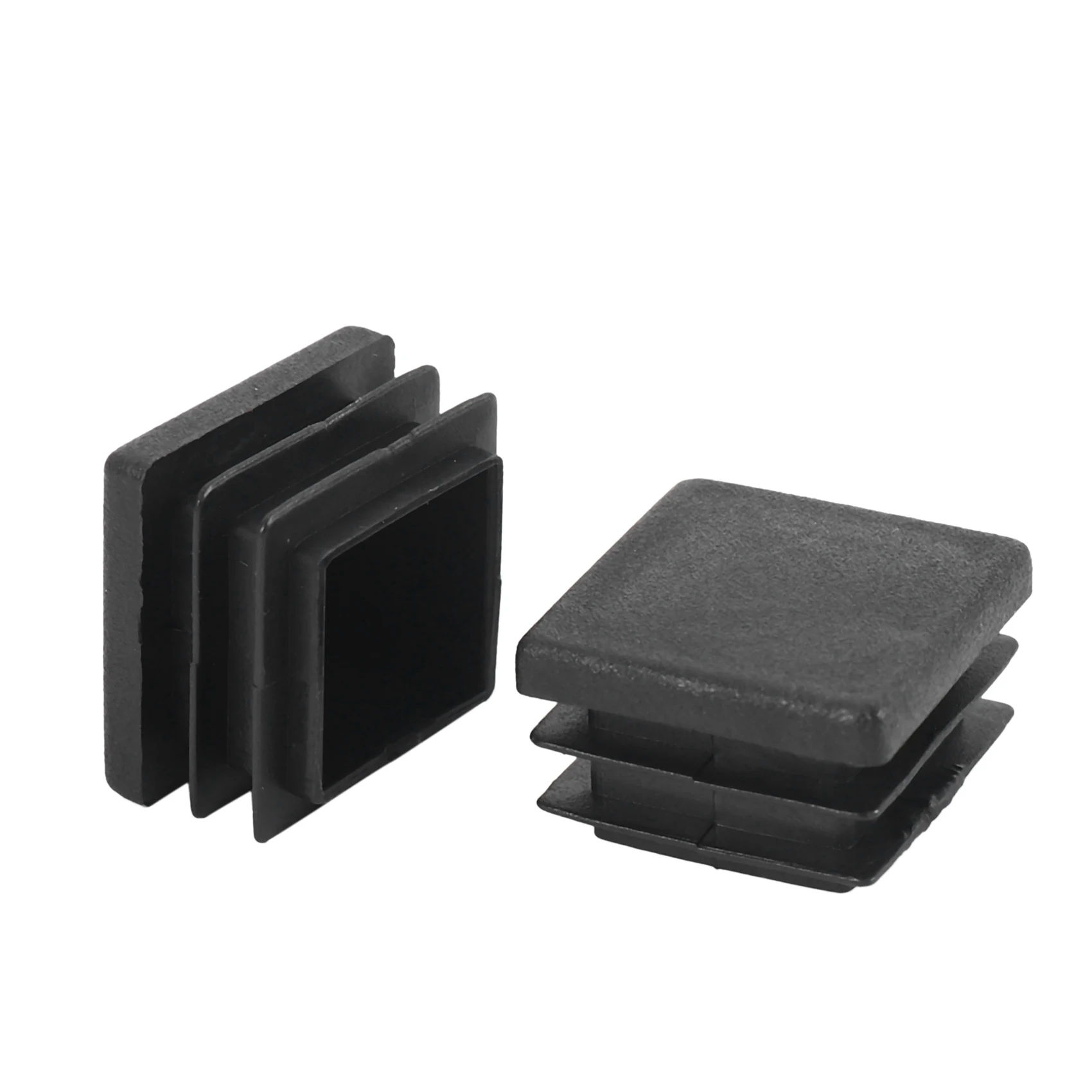 BAAR-Chair Leg Plastic Blanking End Cap Square Tube Insert Black 20Mmx20mm 200Pcs