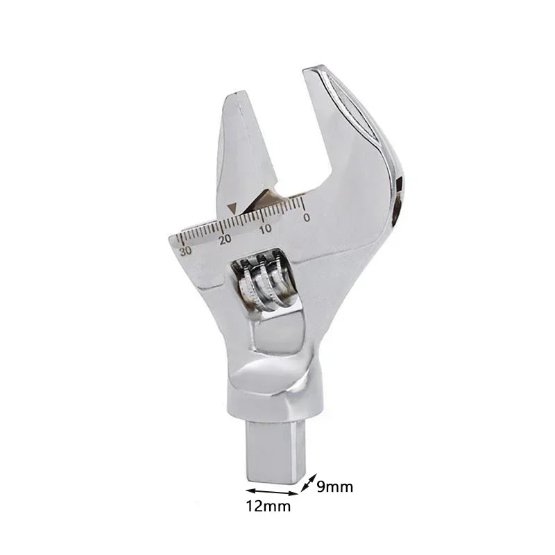 1pc 0-30mm Einstellbare Rohr Schlüssel Kopf Spanner Legierung Stahl Drehmomentschlüssel Austauschbare Kopf für Drehmomentschlüssel halter Hand Werkzeug – Detail 3