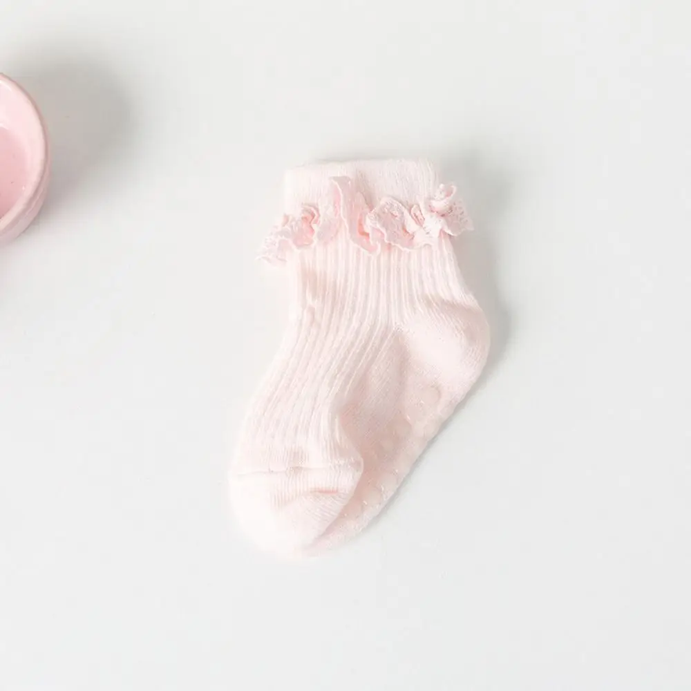 

New Breathable Baby Socks Solid Color Dispensing Glue Newborn Stockings Elastic Cotton Mid Length Socks Toddler