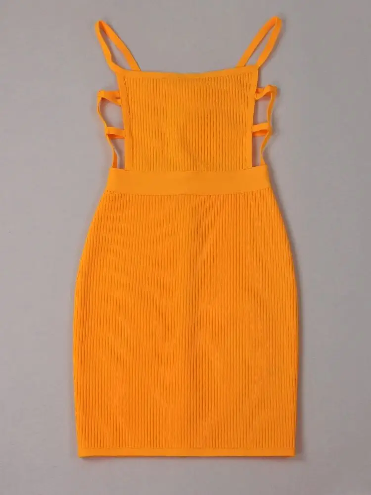 섹시 레이디 미니 스파게티 탄성 슬림 드레스 중공 구멍 붕대 백리스 드레스 여성 파티 클럽 드레스 Vestidos