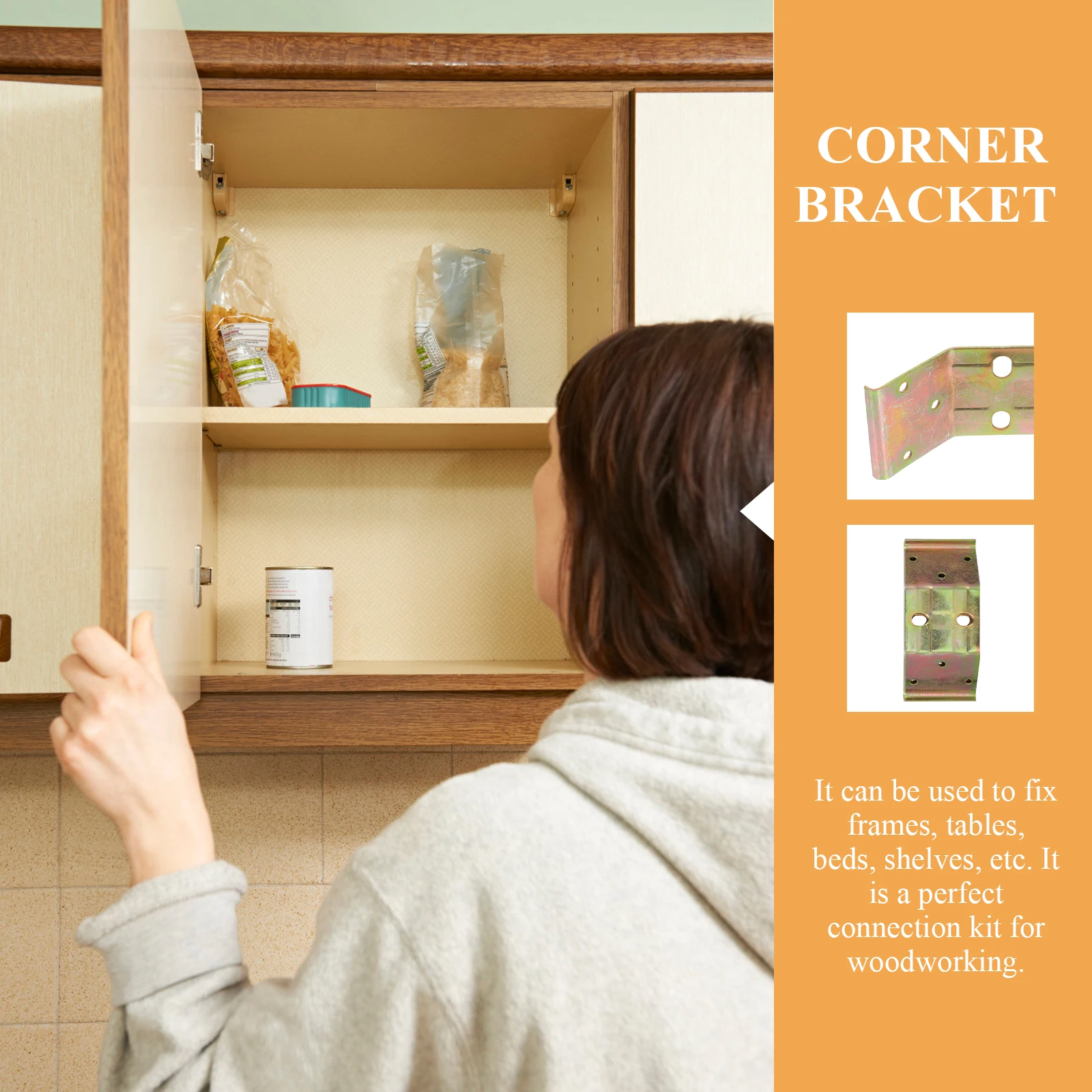 

10pcs Double Hole Table Leg Corner Bracket Connecting Brace Iron Fitting Shelf Furniture Repair Plates Durable Anti Rust Easy