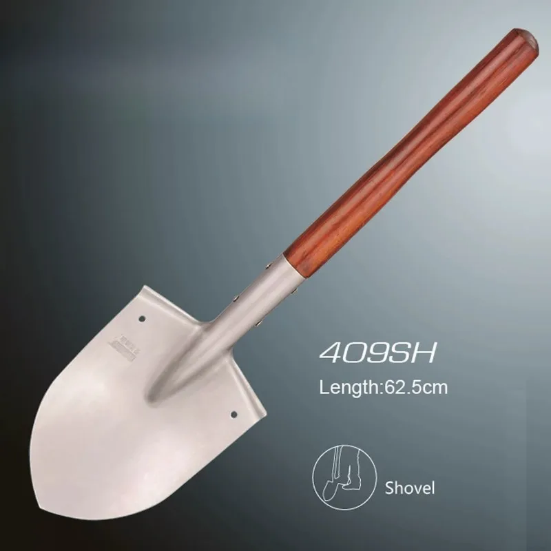 

Stainless Steel Shovel Outdoor Self Defense Shovel Wooden Handle Digging Garden Shovels Camping Landscaping Planting Hand Tools