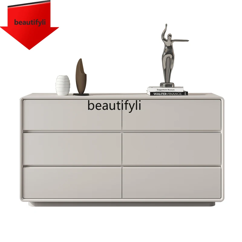 

A44Итальянский минималистичный комод из цельного дерева, шкафчик для спальни, передний шкаф для кровати, свет для гостиной, роскошный прихожая