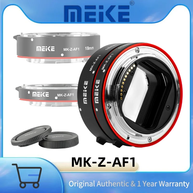 Meike MEKE MK-Z-AF1 11mm 18mm Full Frame Macro AutoFocus Extension Tube for Nikon Z Mount Series Cameras Z5 Z6 Z7 Z50 Z6II Z7II