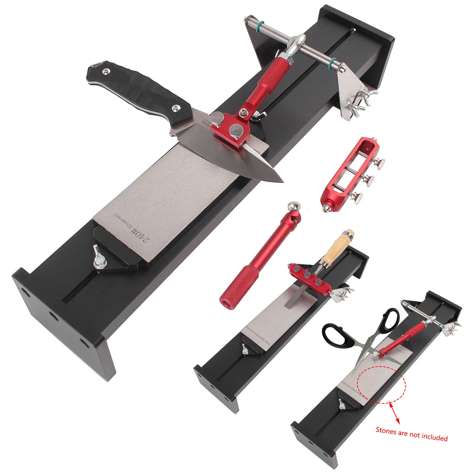 1Set Knife Sharpening Frame For Scissors Planer Chisel Professional Fixed Angle Sharpener Whetstone Grinder Sharpening Tools