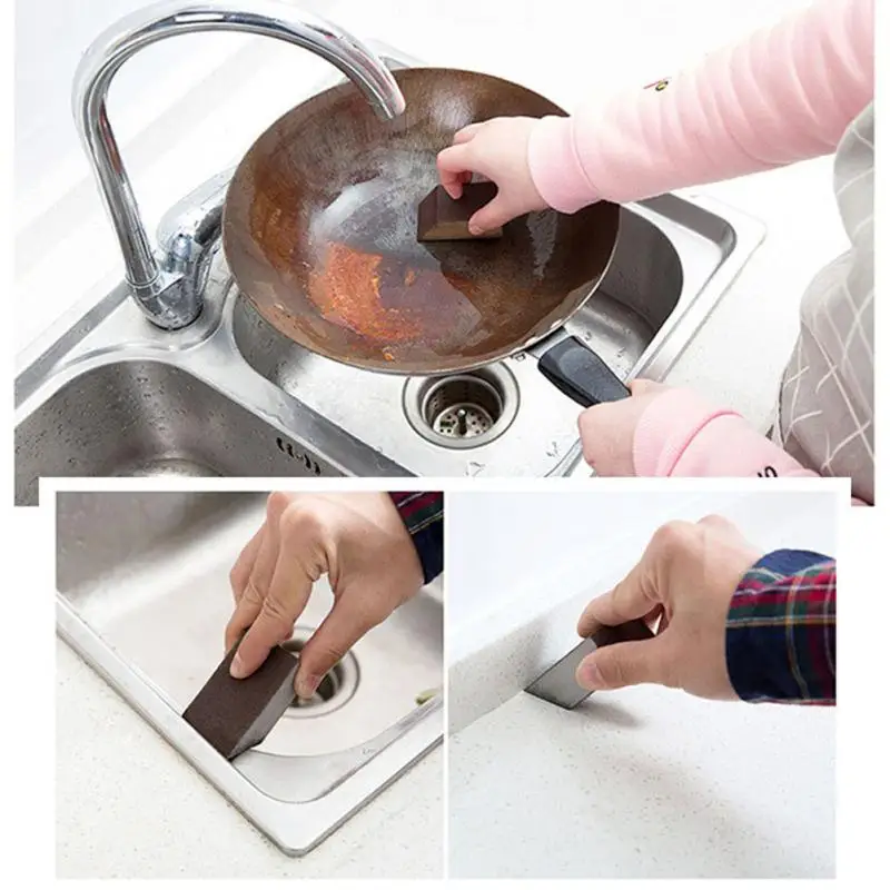 Magical Sponge Eraser Removing Rust Cleaning Brush Descaling Clean Rub For Cooktop Pot Dishwashing Sponge Utensils For Kitchen