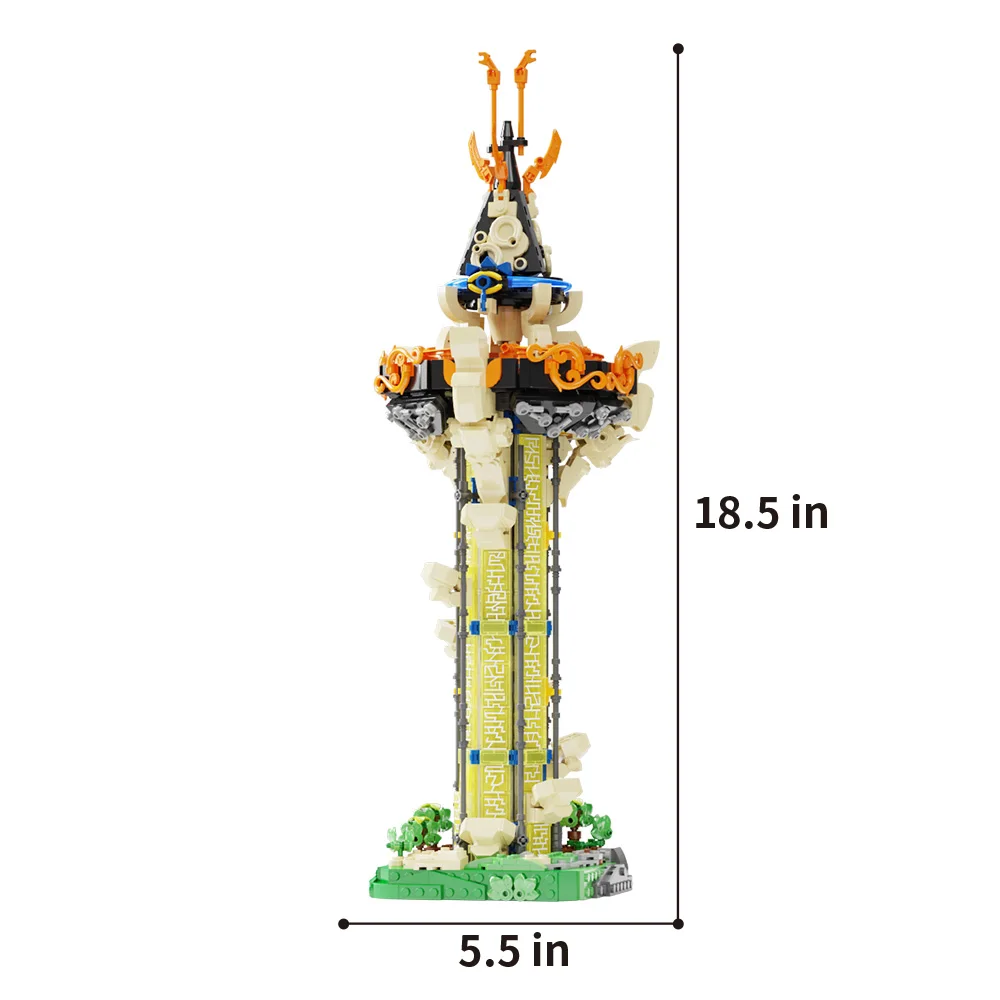 Tower of Trials Building Kit with Light String, Zelda Block Model Series, Home Decor and Office Art, Boys, Adults, Bricks, Toys