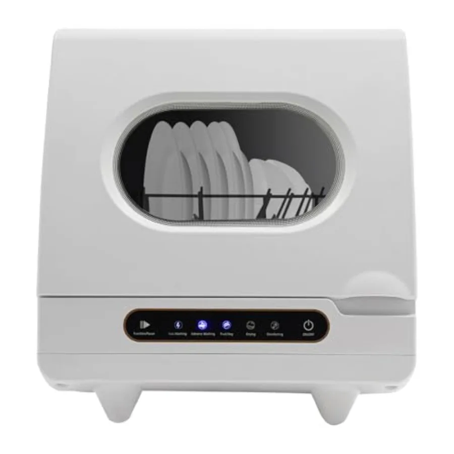 

Портативная настольная посудомоечная машина 800 Вт, на 6 комплектов посуды, 5 программ мойки, без установки, компактная, для дома