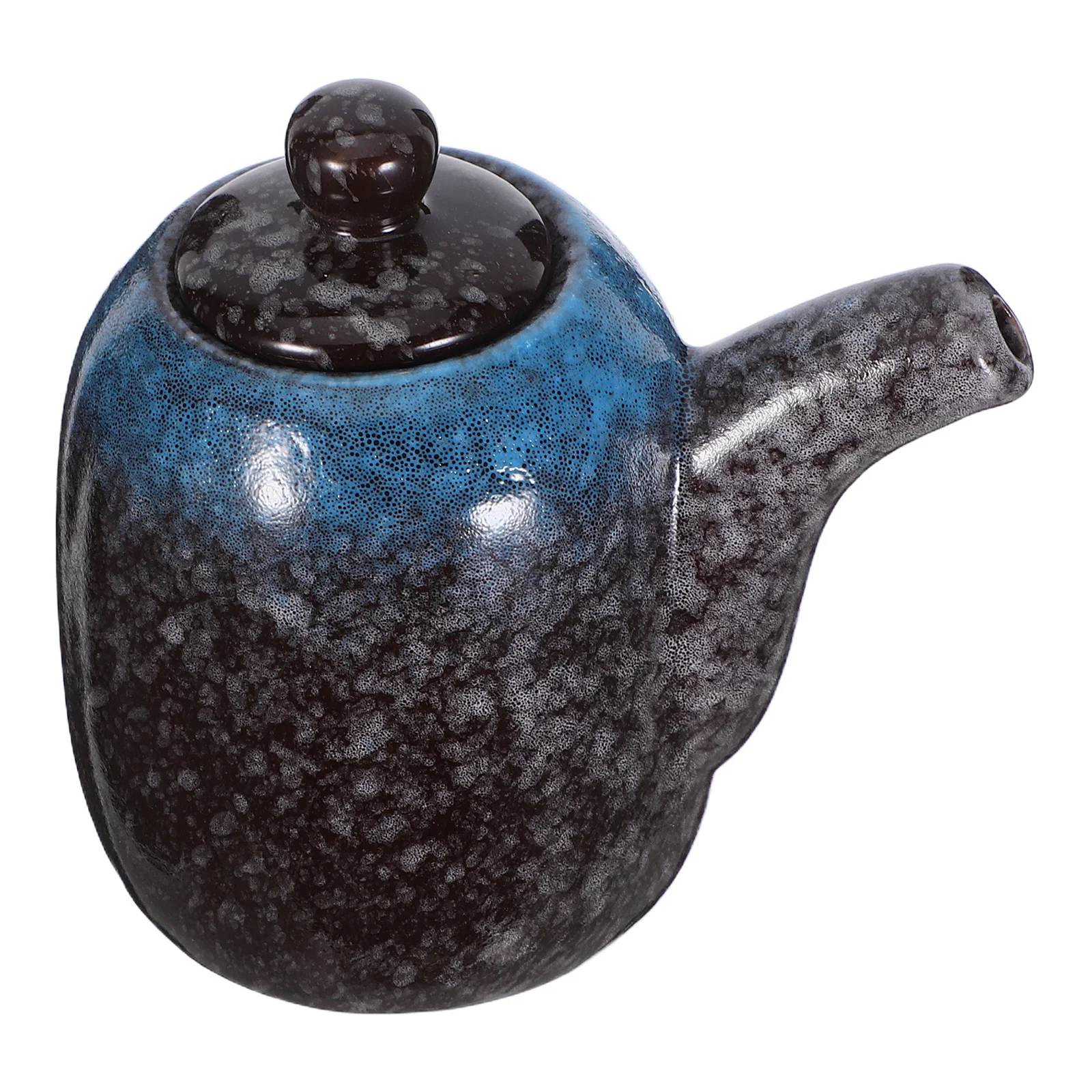 

Ceramic Soy Sauce Pot Elegant Japanese Design Separate Cruet Vinegar Holder Leakproof Lid Kitchen Tableware Condiment Jar