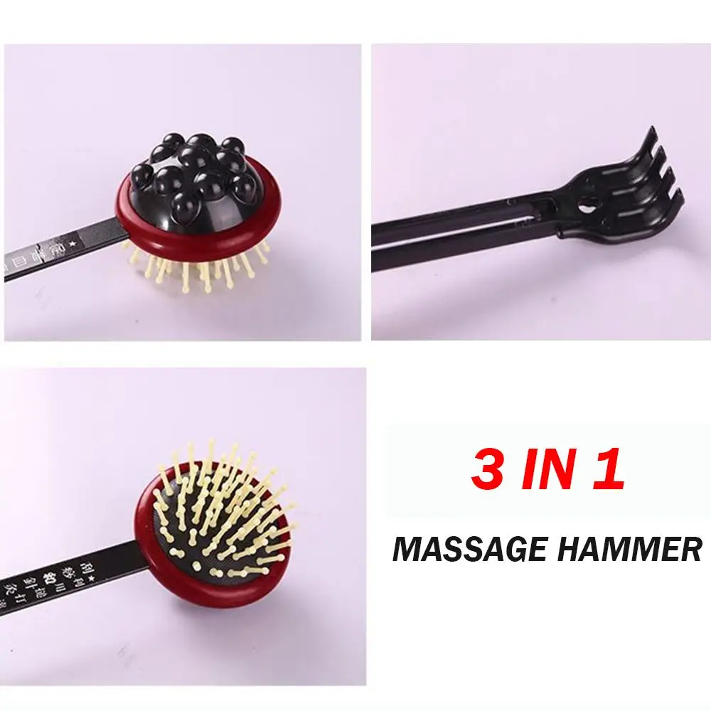 Relief Stress Massager 3 in 1 Massage Hammer Stick Knock Scratcher Body Massage Relaxation Tool