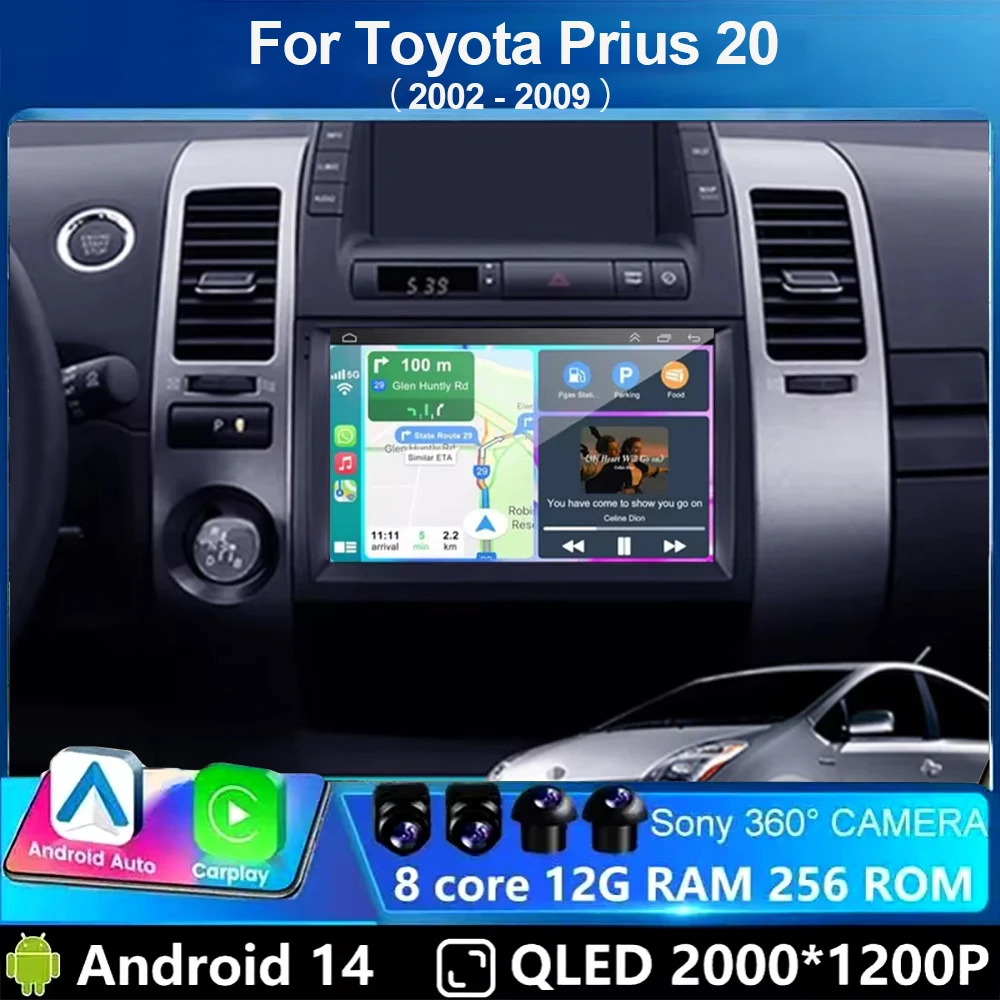 

Android 14 Carplay Auto For Toyota Prius 20 2002 2003 2004 2005 2006 2007 2008 2009 Car Radio Multimedia Player Video Stereo DSP