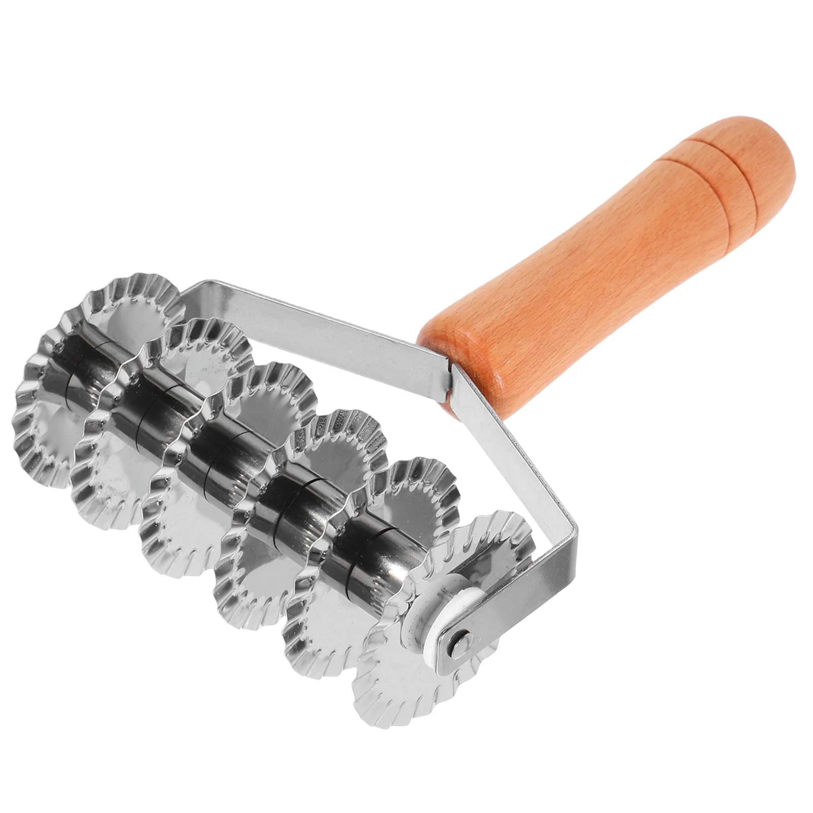 

Wooden Handle Steel Noodle Lattice Dough Tool Kitchen Supplies Pasta Kitchen Supplies Maker Pizza Tools