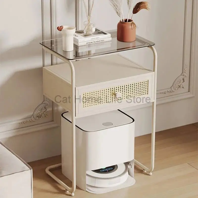 Minimalist Multifunctional Drawers Bedside Narrow Table Design Pretty Bedside Table Outdoor Aesthetic Nachttisch Home Furniture